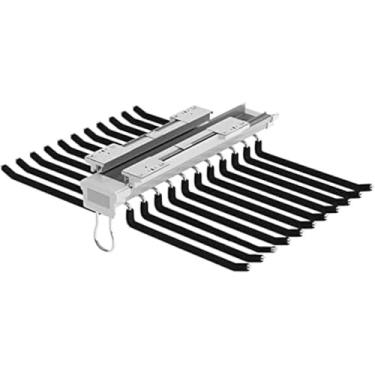 Imagem de Suporte De Calças De Duas Fileiras, Suporte De Calças Extensível Antiderrapante Silencioso, Cabide De Calças Retrátil 22 Braços, Black