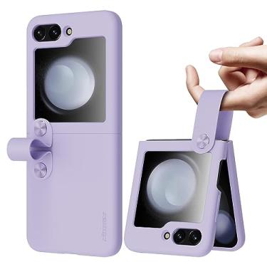 Imagem de Nillkin Capa Com Alça Para Samsung Galaxy Z Flip 5, Silicone [Pegada Segura], [Suporte Horizontal], Telefone Estiloso E Fofo Mulheres Meninas, Roxo