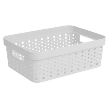 Imagem de Cesto Organizador S/Tampa Armário Lavanderia 20L (46X34) (Branco)