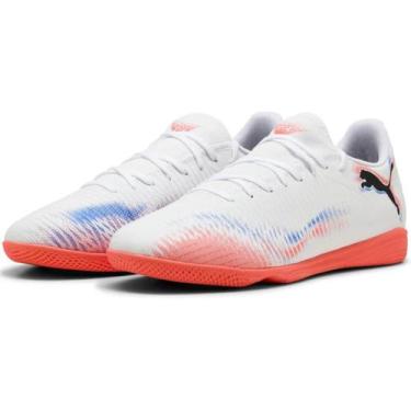 Imagem de Chuteira Futsal Puma Future 8 It Masculina - Branco e Laranja, 40