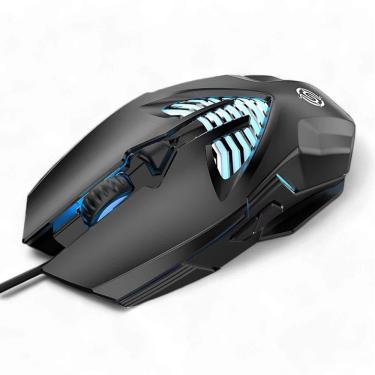 Imagem de Mouse Óptico Gamer RGB K-Snake Q1 DPI Ajustável 3200 LED USB Com Fio para PC - Preto