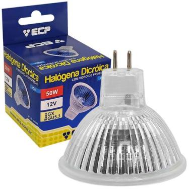 Imagem de Lâmpada Halogena Dicróica 50W Gu5,3 Azul 12V Baixa Voltagem - ECP