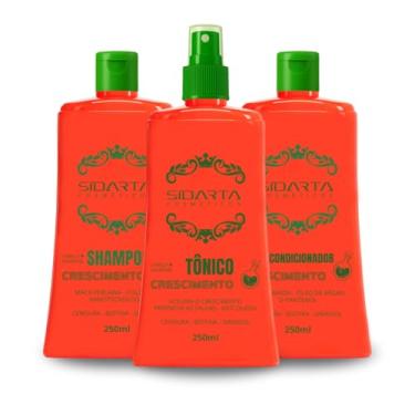 Imagem de Trio Crescimento capilar explosivo Sidarta - Tônico + Condicionador + Shampoo
