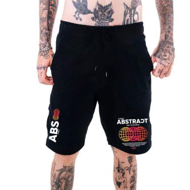 Imagem de Bermuda Masculina Moletinho‎ Abstract Worlds Your Mind Street Wear Abs-Masculino