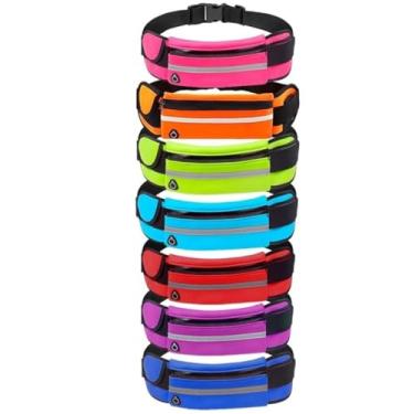 Imagem de Pochete Esportiva Impermeável Ajustável com 3 Bolsos para Corrida, Caminhada e Academia – Refletiva