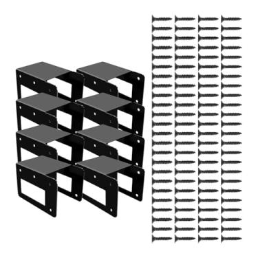 Imagem de XLWLLNJ Suporte para lenha para áreas internas e externas, resistente, faça você mesmo, suporte para empilhamento de toras para lareira externa e interna, 8 Peças