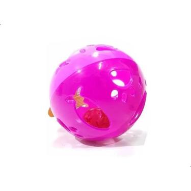 Imagem de Brinquedo Bola Intuitiva P/ Gatos C/guizo Pet Feliz Savana, Rosa Pink