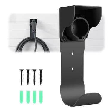 Imagem de Autel Suporte de carregador EV, conector de parede com gancho em J para SAE J1772, organizador de cabos de carregador de carro elétrico, economia de espaço