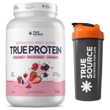 Imagem de Combo True Source - TRUE PROTEIN 100% WHEY + Coqueteleira oficial (900g, Red Berries)