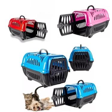 Imagem de Caixa Transporte Pet 2 ou 1 Para Cachorros Pequenos E Gatos Porta 4 (Sortido,Nº2)