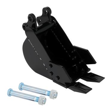 Imagem de Balde de escavação estreito de 200 mm, diâmetro do orifício, acessórios de mini escavadeira de 2,5 cm, distância entre eixos central 9 cm