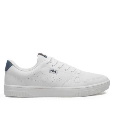 Imagem de Tênis Masculino Fila Daily Laminado Branco/Marinho, Branco, Marinho, 4