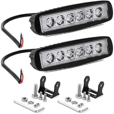 Imagem de Willpower 2 pçs 18W 16 polegadas LED luz de trabalho feixe local única linha LED barra de luz 12V 24V super slim off-road luzes de condução lâmpadas de neblina para caminhão trator barco 4x4 carro SUV ATV