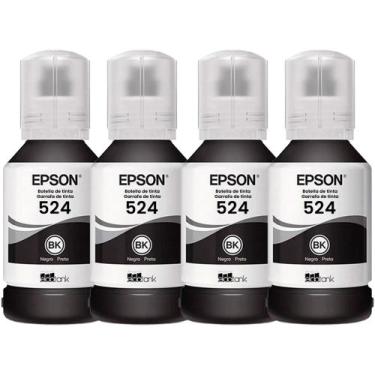 Imagem de Kit Tinta Original T524 L15150 L15160 L6490 - Kit 04 Preto
