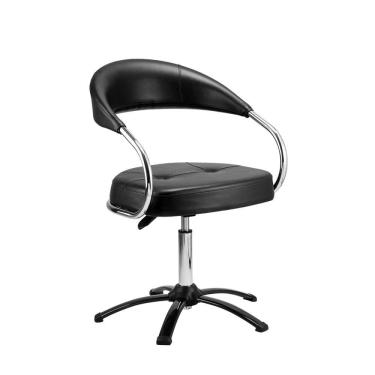 Imagem de Cadeira de Cabeleireiro Fixa Manual Dompel Futura Stand Preto