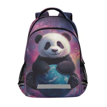 Imagem de Mochila LFICRTAN Cute Panda Floating Space para crianças de 6 a 12 anos
