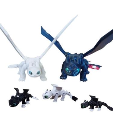 Imagem de Kit Dragões Como Treinar o Seu Dragão  Fúria da Noite Fúria da Luz 3 F
