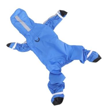 Imagem de Zerodis Dog Hooded Raincoat,Fashionable 4 Legs Covered Dog Rain Poncho Puppy One Piece Raincoat Rain Jacket Slicker Small Pet Hooded Coat para Outdoor Walking In Day (L)