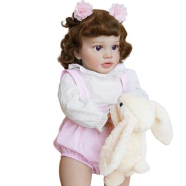 Imagem de Bebê Reborn Menina Realista Artesanal Cabelo Implantado