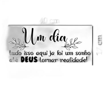 Imagem de Adesivo De Parede Frase Até Deus Tornar Realidade