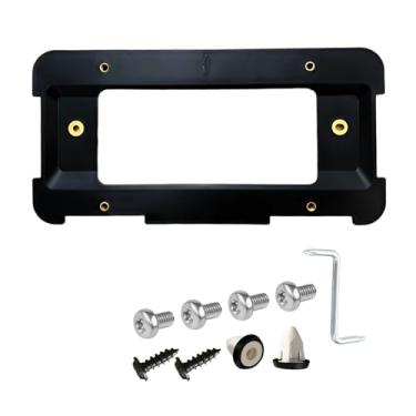 Imagem de YYTQP Suporte de placa traseira compatível com BMW Série 3 5 Series 7 Series X1 X3 X5 X6 Series, 51187160607, 511882380615, 511882380615, 5118823806, suporte de base de placa de licença, moldura de