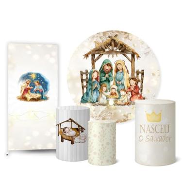 Imagem de Trio Capas Cilindro + Painel Sublimado + Lateral Natal (K2NAT0056)