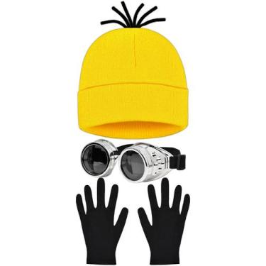 Imagem de Conjunto de acessórios de fantasia itswordpiz Yellow Beanie Goggles Go