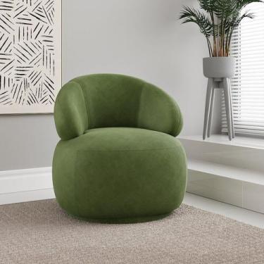 Imagem de Poltrona Mimo Confortável para Sala e Quarto Giratória Orgânico - HR E