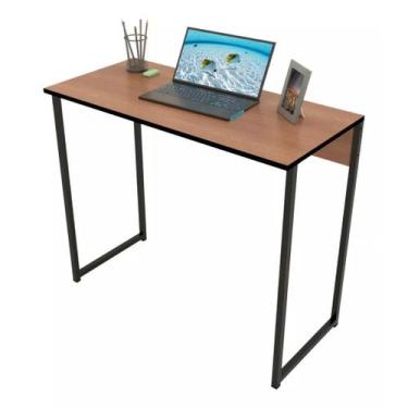 Imagem de Mesa Escritório Estilo Industrial 90x50  Ideal para Home Office e Espa