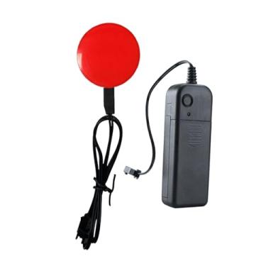 Imagem de Generic Painel de esqueleto com olhos brilhantes, lâmpada El Lights, adereços de Halloween, painéis El Light LED com olhos brilhantes para festa temática de, Vermelho 2cm