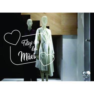 Imagem de Adesivo Para Vitrine Feliz dia das mães Decoração de Lojas - Colakoala