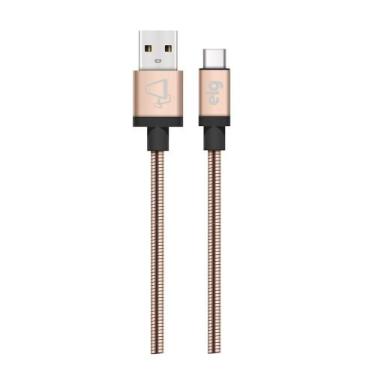 Imagem de Cabo USB-Tipo-C ELG Inox Dourado 1m - INXC10GD