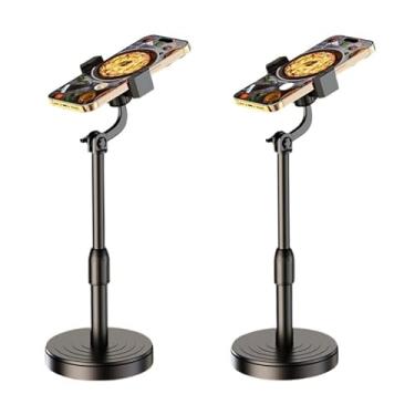 Imagem de Mini Tripé para Celular Ajustável 360° | Suporte com Pedestal para Mesa | Kit com 2 Pegadas | Ideal para Vídeos, Lives, Zoom e Oficina