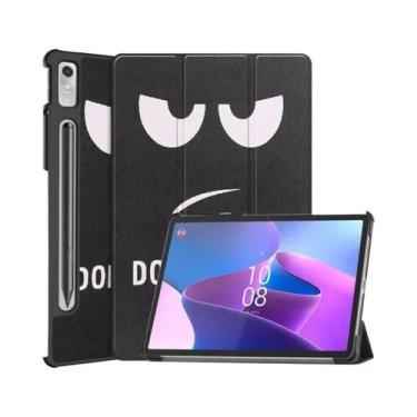 Imagem de Capa De Couro Com Suporte Tri-Folding Para Lenovo Tab P12 De 12,7 Pole