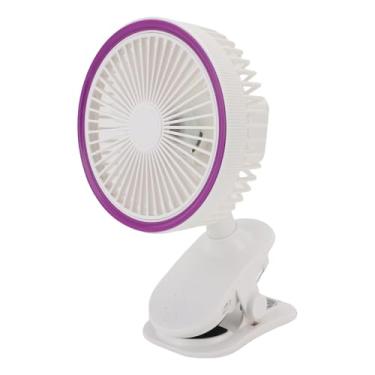 Imagem de AUNMAS Clipe Portátil No Ventilador, USB Recarregável 360 ° Rotativo Silencioso e Recarregável Mini Ventilador de Refrigeração Pessoal Com Grampo para Carro de Escritório Em Casa Ao Ar (Branco)