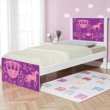 Imagem de Cama Solteiro Hop com Cabeceira Carruagem Princesa - CASA H