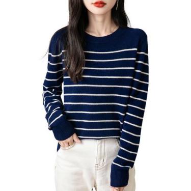 Imagem de Suéter feminino Chanyarn 100% lã merino 2024 outono-inverno