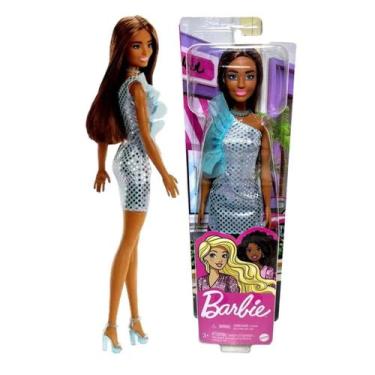 Imagem de Barbie Vestido Glitter Azul HJR95 - Mattel