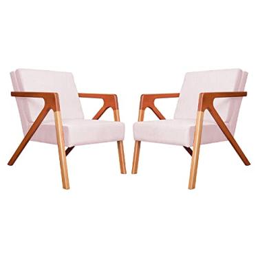 Imagem de Kit 02 Poltronas Decorativa Monalisa para Sala Pequena Suede Cores - DS Estofados