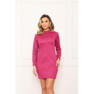 Imagem de Vestido Longo de Inverno Luana  Tricot Forrado com Manga Longa - La Ge