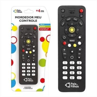 Imagem de Controle Remoto Mordedor Dentição Bebê Pais & Filhos Cor Preto - PAIS 