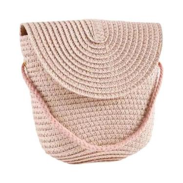 Imagem de Bolsa Transversal De Verão Para Menina, Linda Bolsa De Palha Trançada,