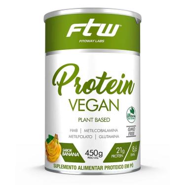 Imagem de PROTEIN VEGAN 450 G - FITOWAY (BANANA)-Unissex