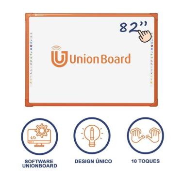 Imagem de Lousa Interativa Unionboard 82 Laranja- A Única Original