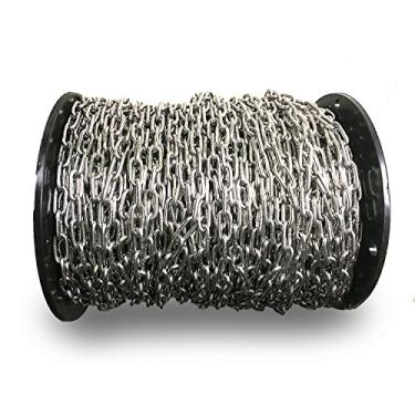 Imagem de US Stainless Corrente de aço inoxidável 316 1/20.3 cm (3 mm) Rolo de corrente de 100 metros