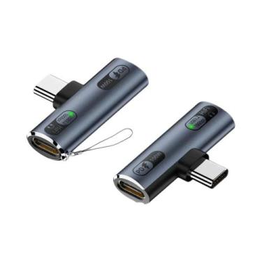 Imagem de Adaptador OTG 2 Em 1 De Carregamento Rápido 100W Tipo C Divisor AUX Áu