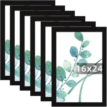 Imagem de Porta-retratos SESEAT Black 16x24cm Conjunto de 6 para montagem na par