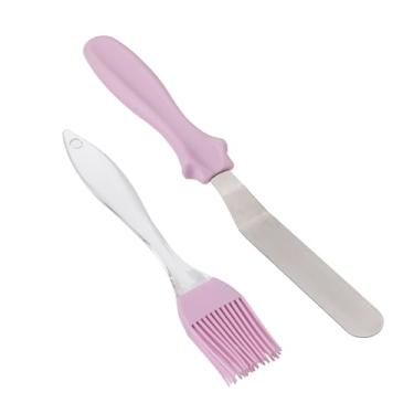 Imagem de Kit Espátula e Pincel Inox para confeitar Bolo SilverChef