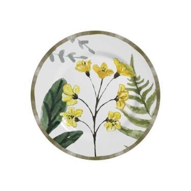 Imagem de Conjunto com 6 Pratos de Sobremesa Floratta Ø21cm - Alleanza Cerâmica