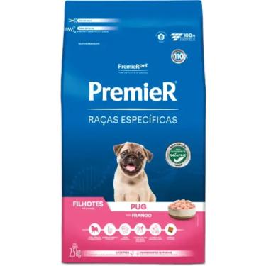 Imagem de Ração Seca Premier Pet Raças Especificas Pug para Cães Filhotes Porte Pequeno - 2,5 Kg